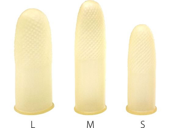 プラス アメ色指サック M 10個 KM-302A 35-949 1袋（ご注文単位1袋)【直送品】