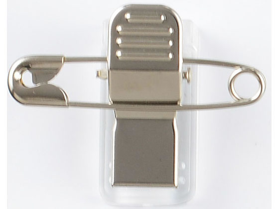 西敬 名札用パーツ クリッキー 両用金属クリップ S-2 1個（ご注文単位1個)【直送品】