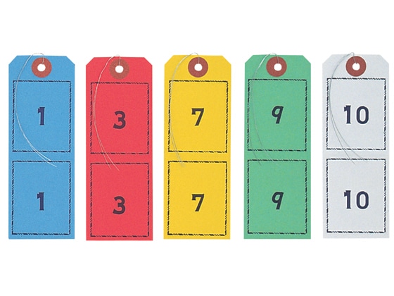 オープン工業 連番荷札1~100 5組 BF-105 1箱(ご注文単位1箱)【直送品】