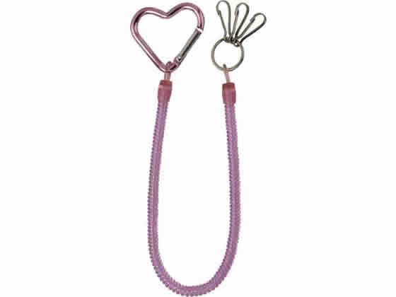 ソニック スパイラルキーチェーン ロング 30cm~120cm ピンク SK-4101-P 1個(ご注文単位1個)【直送品】