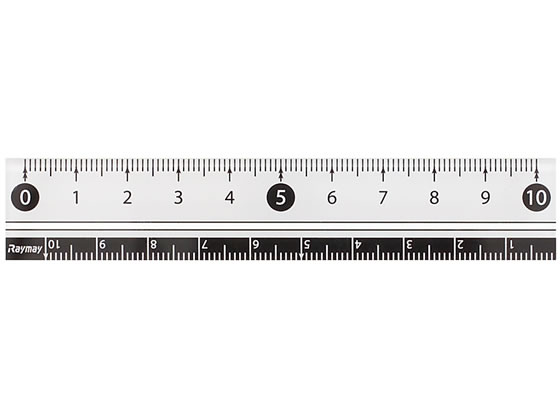 レイメイ 見やすい白黒定規 10cm ホワイト APJ128W 1本(ご注文単位1本)【直送品】