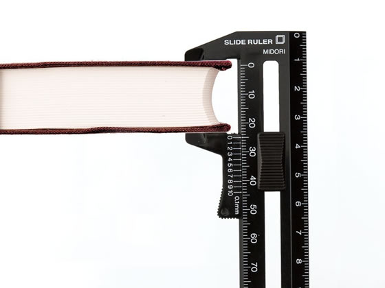 ミドリ(デザインフィル) 厚みを測れる定規 黒 42259006 1本（ご注文単位1本)【直送品】