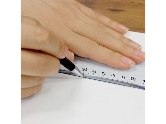 プラス 定規 再生PET 直定規 30cm 透明 47189 1本(ご注文単位1本)【直送品】