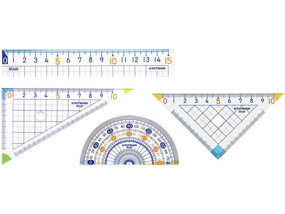 クツワ 算数定規セット AP01A 1セット(ご注文単位1セット)【直送品】