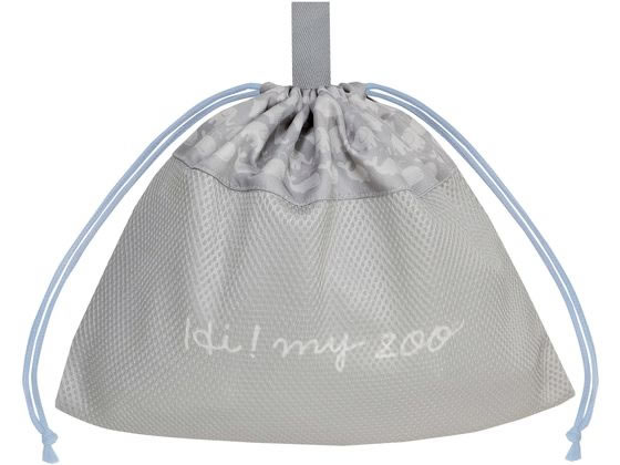 クツワ HI!MY ZOO メッシュ巾着袋 モノトーン HZ015B 1個(ご注文単位1個)【直送品】