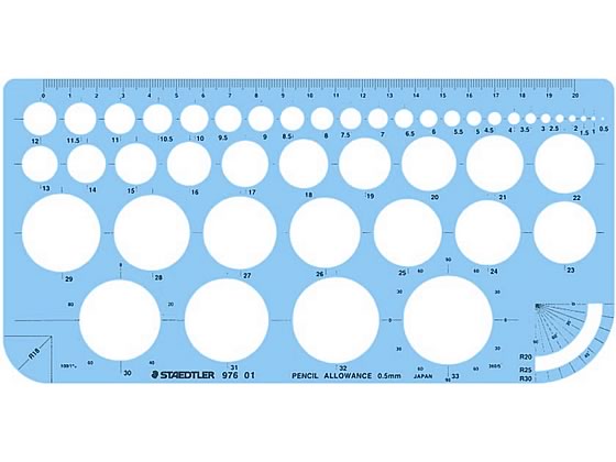 ステッドラー テンプレート 円定規 97601 1枚(ご注文単位1枚)【直送品】