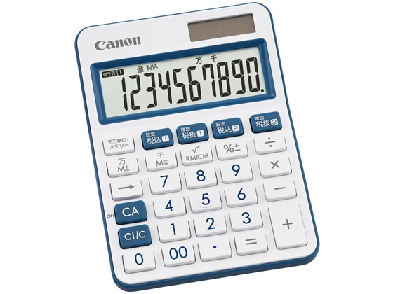 CANON カラフル電卓 ミニ卓上 ネイビー LS-105WUC-NV 2306C003 1台(ご注文単位1台)【直送品】