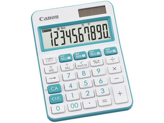 CANON カラフル電卓 ミニ卓上 ブルー LS-105WUC-BL 2306C004 1台(ご注文単位1台)【直送品】