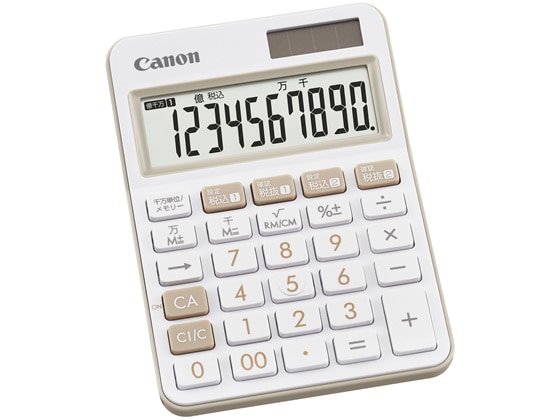 CANON カラフル電卓 ミニ卓上 アイボリー LS-105WUC-IV 2306C005 1台(ご注文単位1台)【直送品】