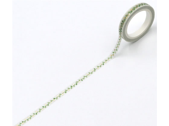 ワールドクラフト キラキラマスキングテープ Leaf 5mm×5m KRMT5-014 1巻(ご注文単位1巻)【直送品】
