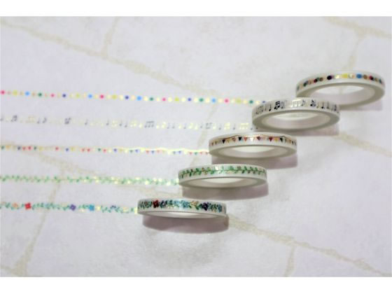 ワールドクラフト キラキラマスキングテープ Leaf 5mm×5m KRMT5-014 1巻（ご注文単位1巻)【直送品】