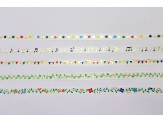 ワールドクラフト キラキラマスキングテープ Leaf 5mm×5m KRMT5-014 1巻（ご注文単位1巻)【直送品】