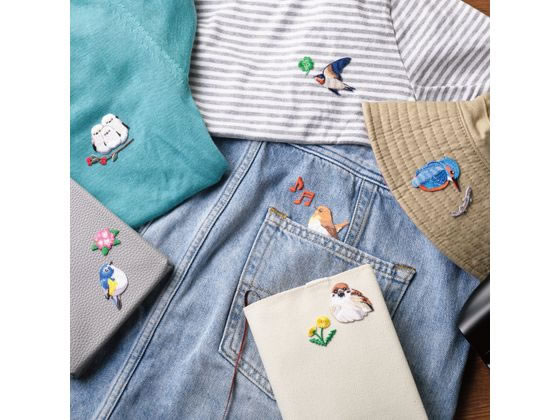 ヒサゴ 鳥刺繍ワッペン コマドリ UTN203 1袋（ご注文単位1袋)【直送品】