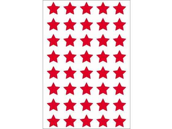 オキナ パリオシール 星(型抜タイプ) 赤 40片×5枚 PS841 1袋（ご注文単位1袋)【直送品】