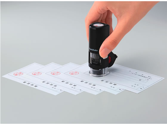 シヤチハタ データーネームEX 15号 キャップレス 本体のみ 赤インク 1個(ご注文単位1個)【直送品】