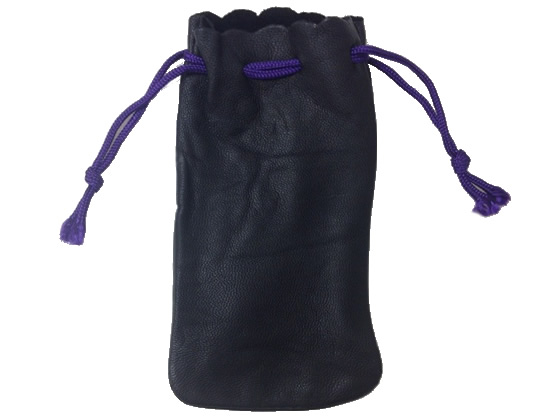 印鑑用牛皮ひも付袋 大 1枚(ご注文単位1枚)【直送品】