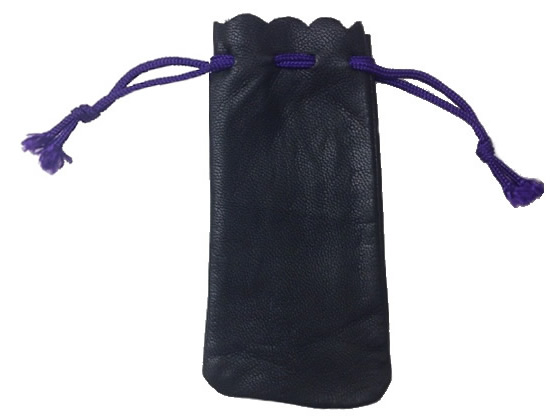 印鑑用牛皮ひも付袋 中 1枚(ご注文単位1枚)【直送品】