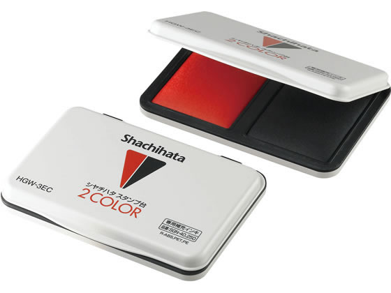 シヤチハタ スタンプ台(エコス) 2COLOR 赤・黒 HGW-3EC 1個(ご注文単位1個)【直送品】