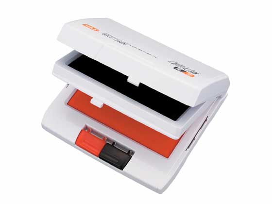 マックス 瞬乾2段式ワンタッチスタンプ台 黒/赤 SA-212NWカミバコ 1個(ご注文単位1個)【直送品】