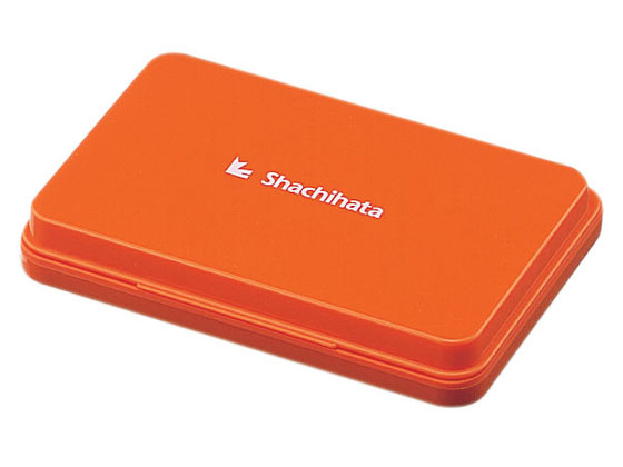 シヤチハタ スタンプ台 中形 朱色 HGN-2-OR 1個(ご注文単位1個)【直送品】