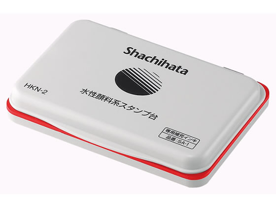シヤチハタ 水性顔料スタンプ台中形普通紙和紙用 赤 HKN-2-R 1個(ご注文単位1個)【直送品】