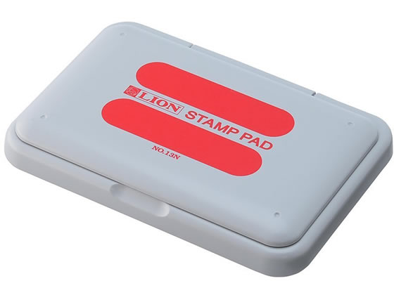 ライオン事務器 スタンプ台 中型 赤 NO.13N 871-74 1個(ご注文単位1個)【直送品】