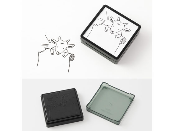 ミドリ(デザインフィル) スタンプ 浸透印 ヤギ柄 35393006 1個（ご注文単位1個)【直送品】