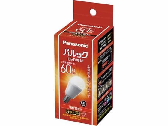 パナソニック LED 小形電球 760lm 電球色 LDA7LGE17SK6 1個(ご注文単位1個)【直送品】