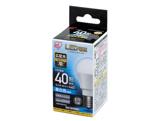 アイリスオーヤマ LED小形電球広配光440lm昼白色 1個(ご注文単位1個)【直送品】