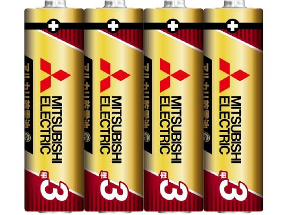 三菱電機 アルカリ乾電池 単3形 4本 LR6GR 4S 1パック(ご注文単位1パック)【直送品】