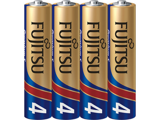 富士通 アルカリ乾電池 PremiumS 単4形4本 LR03PS(4S) 1パック(ご注文単位1パック)【直送品】