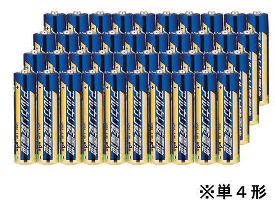 アルカリ乾電池単4 1パック(40本) LR03 1箱(ご注文単位1箱)【直送品】