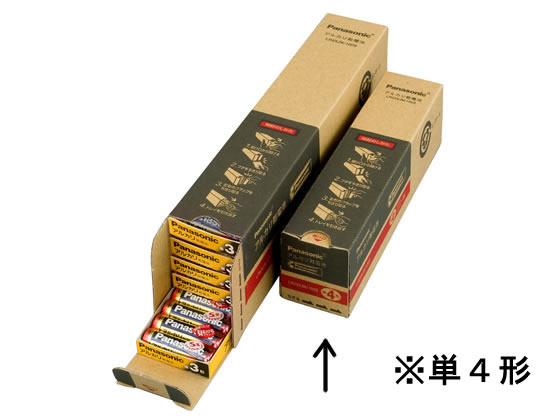パナソニック アルカリ乾電池 単4×100本パック LR03XJN 100S 1パック(ご注文単位1パック)【直送品】