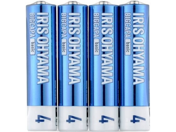 アイリスオーヤマ BIGCAPA basic アルカリ乾電池 単4形4本 1パック(ご注文単位1パック)【直送品】