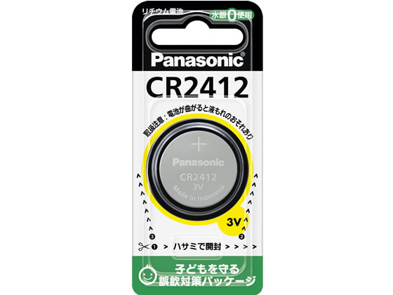 パナソニック コイン形リチウム電池 CR-2412P 1個（ご注文単位1個)【直送品】
