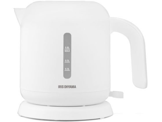 アイリスオーヤマ 電気ケトルベーシックタイプ IKEB-800-W 1台(ご注文単位1台)【直送品】