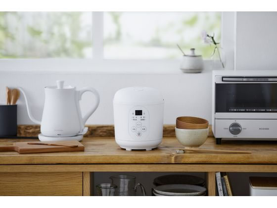 アイリスオーヤマ ジャー炊飯器 1.5合 ホワイト RC-MF15-W 1台(ご注文単位1台)【直送品】