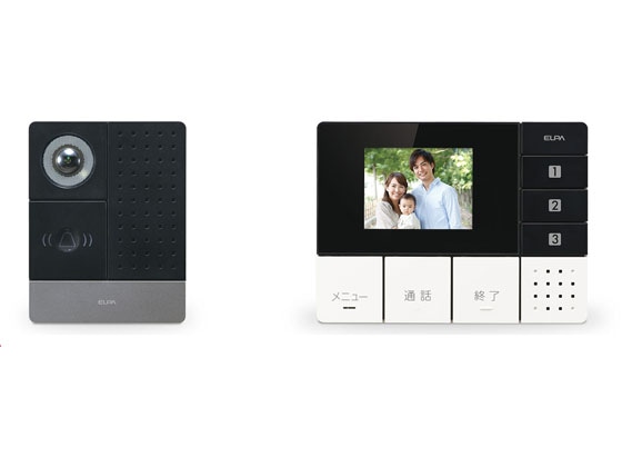 朝日電器 ワイヤレステレビドアホン モニターセット DHS-SM2030 1セット(ご注文単位1セット)【直送品】