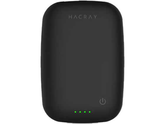 HACRAY Qi対応 ワイヤレス充電 モバイルバッテリー 4000mAh ブラック 1個(ご注文単位1個)【直送品】