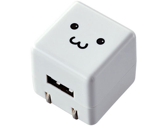 エレコム AC充電器 長寿命 1A ホワイトフェイス AVA-ACUAN007WF 1個(ご注文単位1個)【直送品】