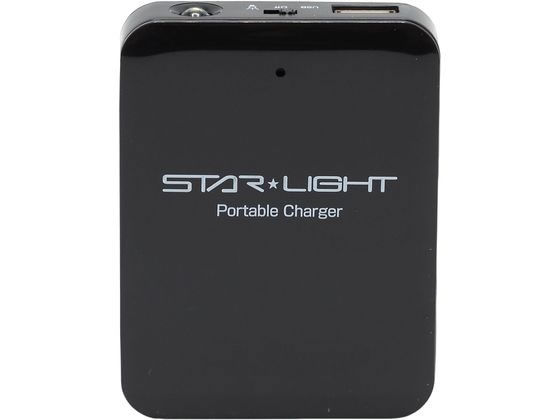 星光商事 乾電池式モバイルバッテリー SK-4AACHLEDBK 1個(ご注文単位1個)【直送品】