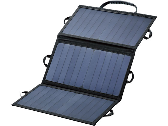 エレコム 21W モバイルソーラー充電器 MPA-S01BK 1個(ご注文単位1個)【直送品】