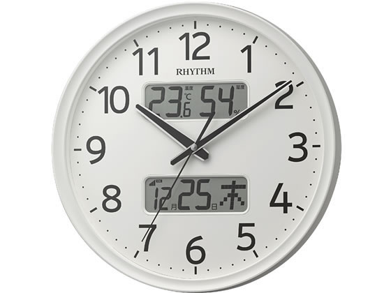 リズム 壁掛け電波時計 フィットウエーブリブA03 8FYA03SR03 1個(ご注文単位1個)【直送品】