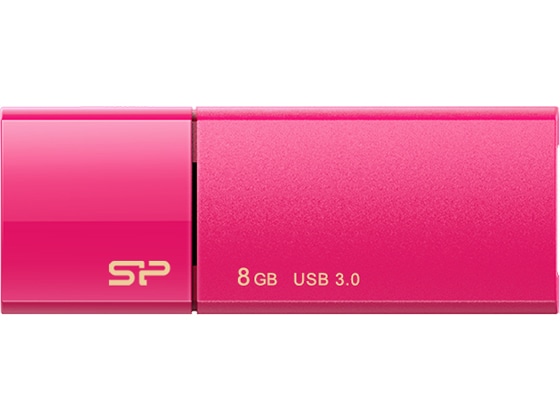 シリコンパワー USB3.0 スライド式USBメモリ 8GB ピンク 1個(ご注文単位1個)【直送品】