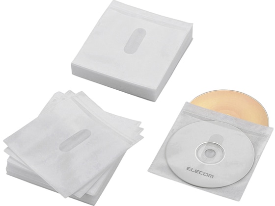 エレコム 不織布Blu-ray対応ケースタイトルカード付 CCDNIWB120WH 1パック（ご注文単位1パック)【直送品】
