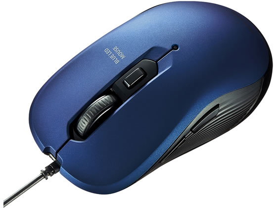 サンワサプライ 有線ブルーLEDマウス ブルー MA-BL114BL 1個（ご注文単位1個)【直送品】