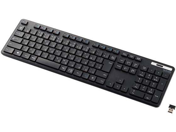 >エレコム キーボード ワイヤレス 抗菌 薄型 フル TK-FDM110TKBK 1個（ご注文単位1個)【直送品】