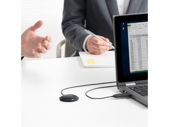 サンワサプライ USBマイクロホン MM-MCU06BKN 1個(ご注文単位1個)【直送品】