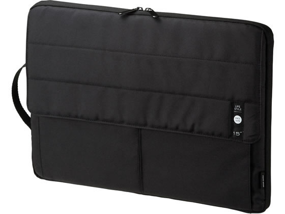 サンワサプライ カジュアルPCインナーケース 15.6型ワイド ブラック 1個（ご注文単位1個)【直送品】