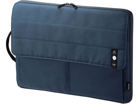 サンワサプライ カジュアルPCインナーケース 15.6型ワイド ネイビー 1個（ご注文単位1個)【直送品】